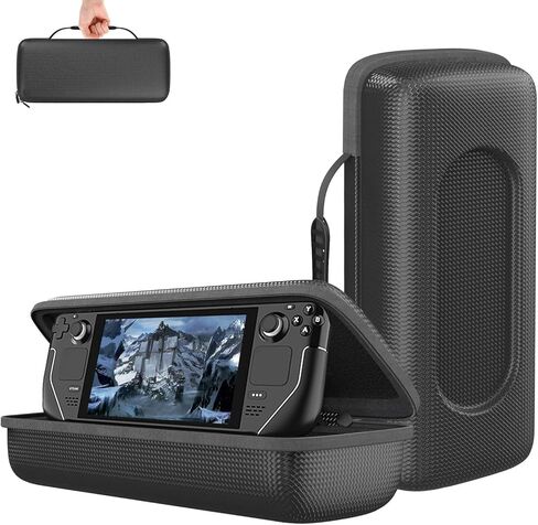 حقيبة حمل LONANDY لسطح البخار، حقيبة سفر محمولة ذات سعة كبيرة، حامل سطح بخار مدمج قابل للطي، حقيبة حمل صلبة واقية متوافقة مع وحدة تحكم سطح البخار وملحقاتها in Kuwait