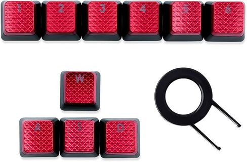 HUYUN 1set FPS Backlit Key Caps Replacement for Corsair K70RGB K70 K95 K90 K65 K63 Gaming Keyboards Cherry Key switches (Red) in Saudi Arabia