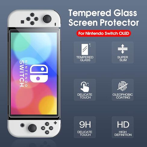 مجموعة حقيبة حمل XINRUISEN لجهاز Nintendo Switch OLED مقاس 7 بوصات، طقم غطاء حماية لجهاز Nintendo Switch OLED 2021، حقيبة تخزين الملحقات ومجموعة واقي الغلاف الصلب مع 4 أغطية لمقبض الإبهام in Kuwait