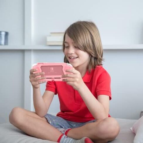 حافظة لجهاز Switch Lite، حافظة Swtich Lite الواقية متوافقة مع Nintendo Swtich Lite، شاشة كمبيوتر مدمجة ومادة TPU قابلة للفصل، حافظة بمقبض يدوي مع غطاءين لمقبض الإبهام، أزرق in Saudi Arabia