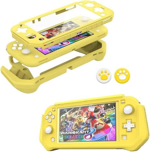 حافظة لجهاز Switch Lite، حافظة Swtich Lite الواقية متوافقة مع Nintendo Swtich Lite، شاشة كمبيوتر مدمجة ومادة TPU قابلة للفصل، حافظة بمقبض يدوي مع غطاءين لمقبض الإبهام، أزرق in Saudi Arabia