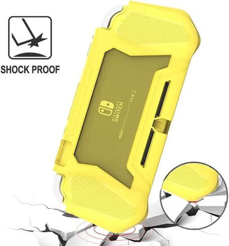 حافظة لجهاز Switch Lite، حافظة Swtich Lite الواقية متوافقة مع Nintendo Swtich Lite، شاشة كمبيوتر مدمجة ومادة TPU قابلة للفصل، حافظة بمقبض يدوي مع غطاءين لمقبض الإبهام، أزرق in Saudi Arabia