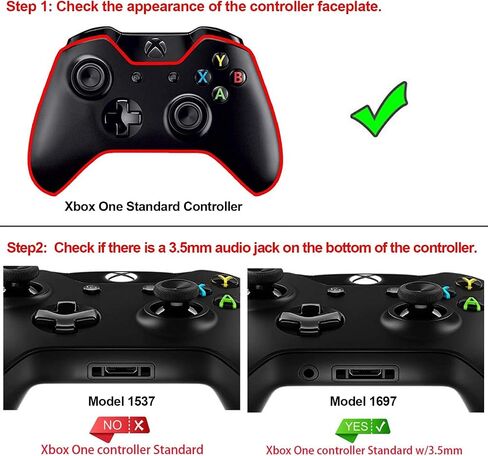 eXtremeRate Wood Grain Patterned Replacement Part Custom Full Housing Shell with Buttons for Xbox One Standard Controller with 3.5mm Headphone Jack (Model 1697) - Controller NOT Included in Saudi Arabia