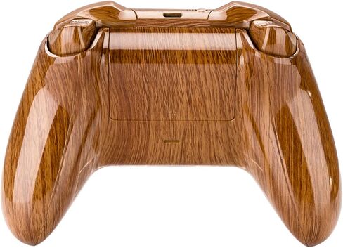 eXtremeRate Wood Grain Patterned Replacement Part Custom Full Housing Shell with Buttons for Xbox One Standard Controller with 3.5mm Headphone Jack (Model 1697) - Controller NOT Included in Saudi Arabia