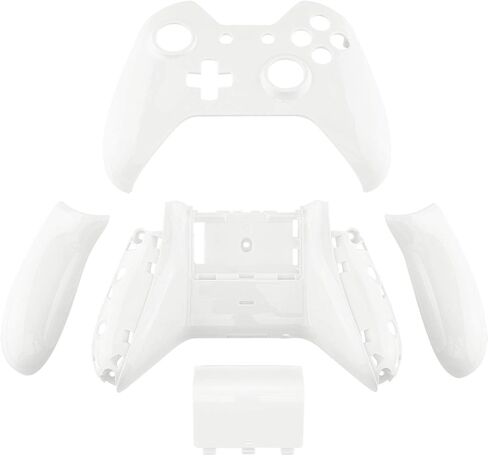 eXtremeRate Wood Grain Patterned Replacement Part Custom Full Housing Shell with Buttons for Xbox One Standard Controller with 3.5mm Headphone Jack (Model 1697) - Controller NOT Included in Saudi Arabia
