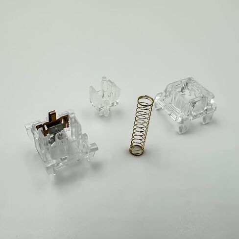 Transparent Keyboard Switches,Kailh Crystal Wine Switches for Mechanical Backlit Keyboard,5-pin 37gf Linear/POM Shaft/Transparent Switches(Crystal Wine,36Pcs) in Kuwait
