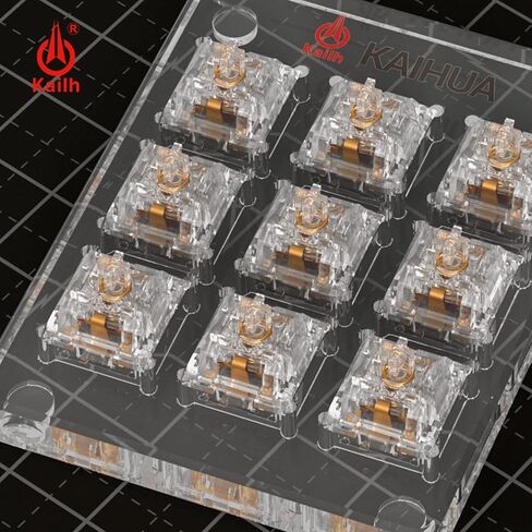Transparent Keyboard Switches,Kailh Crystal Wine Switches for Mechanical Backlit Keyboard,5-pin 37gf Linear/POM Shaft/Transparent Switches(Crystal Wine,36Pcs) in Kuwait
