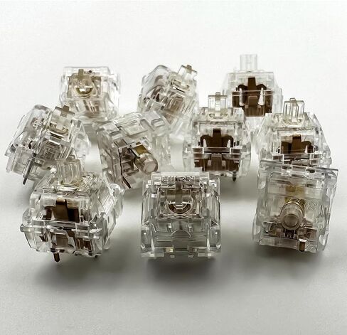 Transparent Keyboard Switches,Kailh Crystal Wine Switches for Mechanical Backlit Keyboard,5-pin 37gf Linear/POM Shaft/Transparent Switches(Crystal Wine,36Pcs) in Kuwait