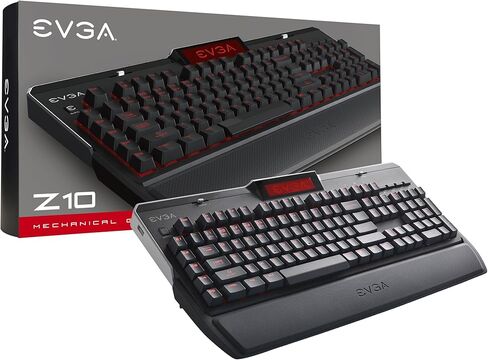 لوحة مفاتيح الألعاب EVGA Z10، إضاءة خلفية حمراء LED، مفاتيح ميكانيكية بنية اللون، شاشة LCD مدمجة، مفاتيح ألعاب ماكرو، 802-ZT-N101-KR in Saudi Arabia