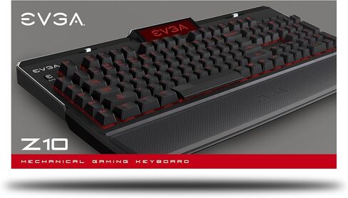 لوحة مفاتيح الألعاب EVGA Z10، إضاءة خلفية حمراء LED، مفاتيح ميكانيكية بنية اللون، شاشة LCD مدمجة، مفاتيح ألعاب ماكرو، 802-ZT-N101-KR in Saudi Arabia