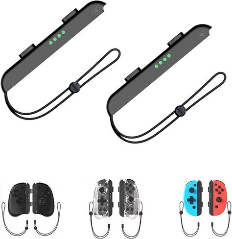 EVKILKJS قطعتان من حزام المعصم للتبديل Joycon، بديل لحزام Nintendo Switch Joycon، ملحقات قطع غيار الحبل لوحدة التحكم Joy Con، حزام معصم Joy Con قابل للتعديل in Saudi Arabia