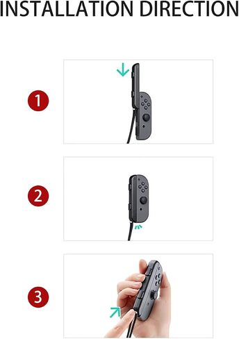 EVKILKJS قطعتان من حزام المعصم للتبديل Joycon، بديل لحزام Nintendo Switch Joycon، ملحقات قطع غيار الحبل لوحدة التحكم Joy Con، حزام معصم Joy Con قابل للتعديل in Saudi Arabia