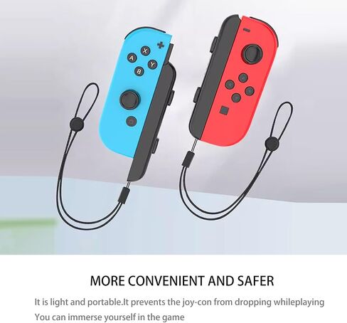 EVKILKJS قطعتان من حزام المعصم للتبديل Joycon، بديل لحزام Nintendo Switch Joycon، ملحقات قطع غيار الحبل لوحدة التحكم Joy Con، حزام معصم Joy Con قابل للتعديل in Saudi Arabia