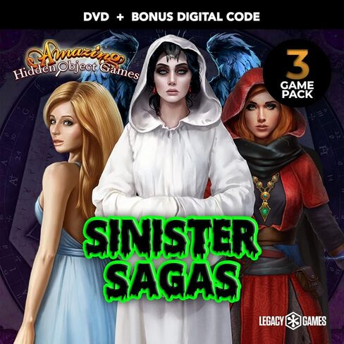 Legacy Games Amazing Hidden Object Games for PC: Sinister Sagas Vol. 1 (3 Game Pack) - PC DVD with Digital Download Codes in Saudi Arabia