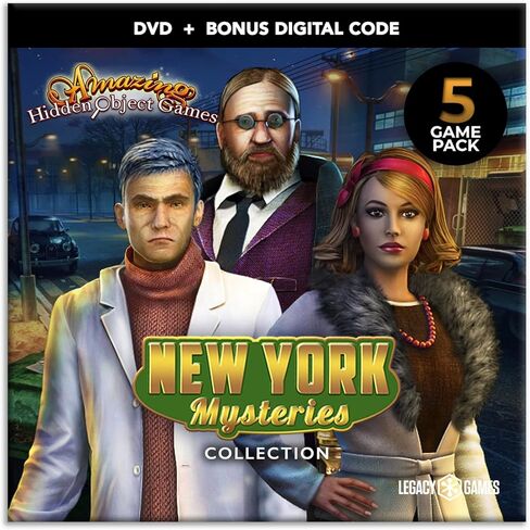 Legacy Games Amazing Hidden Object Games for PC: New York Mysteries (5 Game Pack) - PC DVD with Digital Download Codes in Kuwait