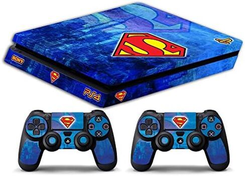 Skin Ps4 SLIM - SUPERMAN - إصدار محدود DECAL COVER ADESIVA Playstation 4 Slim SONY BUNDLE in Kuwait