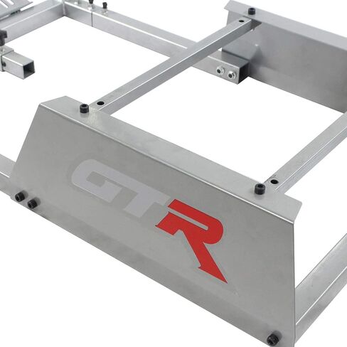GTR Simulator GTA نموذج إطار فضي مع مقعد سباق جلدي قابل للتعديل Pista Racing Driving Gaming Simulator Cockpit Chair (مقعد بيستا، أسود/أصفر) in Kuwait