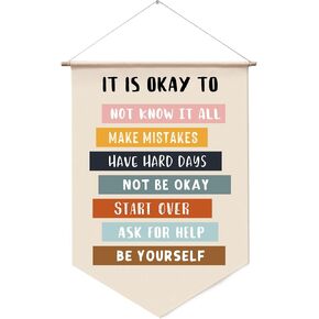 Safe Space Wall Hanging, Therapy Office Wall Decor, Counseling Banner, School Counselor Office Wall Decor, Classroom Decor, School Psychologist, Mental Health Banners in Kuwait