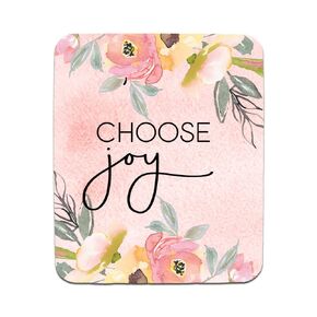 اختر Joy اقتباس تحفيزي مزين بالزهور لديكور المكتب لوحة ماوس مقاس 7.75 بوصة × 9.25 بوصة مستطيلة مصنوعة يدويًا لتزيين المكتب in Kuwait