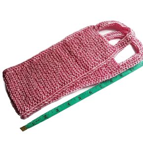 Exfoliating Knitted Back Scrubber with Handles Two Sides for Body Shower Deep Cleans Skin Massages Invigorating Blood Circulation Men Women One Size Japanese Bath Wash Scrub Cloth (Gray)
