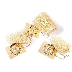 عبوة من 3 إسفنجات لوفا طبيعية ناعمة للجسم والوجه، ليفة استحمام وتقشير خفيف من شركة لاثيرد أرتيزان (3 قطع لوفا للوجه) in Kuwait