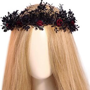 MOSTORY الجنية زهرة خوذة - اليدوية الغابات قزم تاج الغابات الزهور عقال Elven Leaf Tiara للفتيات النساء عصر النهضة عيد الهالوين الأميرة صورة تبادل لاطلاق النار تأثيري
