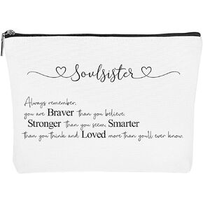 هدايا سول سيستر للنساء - حقائب مستحضرات التجميل المثالية وحقيبة المكياج وحقائب أدوات الزينة للأصدقاء المقربين وغير البيولوجيين، مثالية لعيد الأم والكريسماس وأعياد الميلاد والمزيد in Kuwait