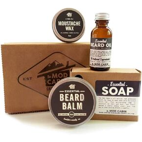 مجموعة اللحية الأساسية - أساسية (غير معطرة) - طبيعية بالكامل، مصنوعة يدويًا في الولايات المتحدة الأمريكية in Kuwait