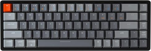 Keychron K6 68-Keys Compact Keyboard, Wireless Bluetooth/Wired Mechanical Keyboard with RGB Led Backlit Aluminum Frame Compatible with Mac Windows, Gateron Brown Switch in Saudi Arabia