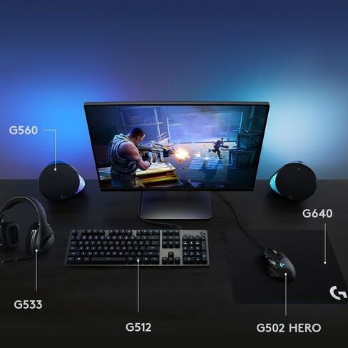 لوجيتك جي كيبورد العاب ميكانيكي 512 كربون RGB USB 2.0 (رومر-جي تاكتيل) in Saudi Arabia