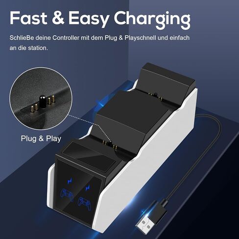 PS5 Controller Charger Station,Fancy Buying PS5 Charging Station, Dual Controller Charging Stand for Playstation 5, Docking Station Replacement for DualSense Charging Station in Saudi Arabia