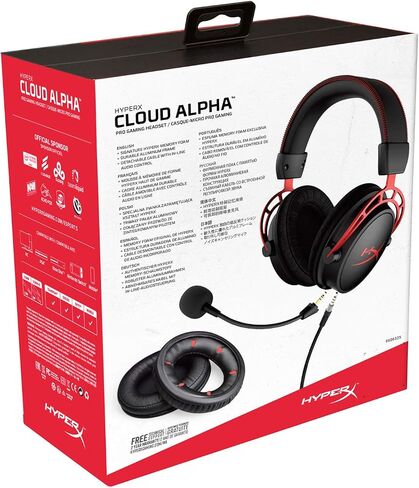 سماعة الألعاب HyperX Cloud Alpha - برامج تشغيل مزدوجة الغرفة - إطار من الألومنيوم المتين - ميكروفون قابل للفصل - يعمل مع الكمبيوتر الشخصي، PS4، PS4 PRO، Xbox One، Xbox One S (HX-HSCA-RD/AM) (متجدد) in Saudi Arabia