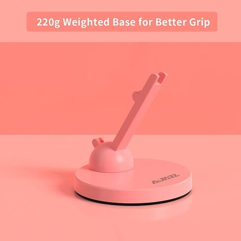 NACODEX Pink Gaming Mouse Bungee Flexible Cord Clip Clipper Wire Cable Management System - Flexible Mouse Cable Holder Fixer with Weighted Anti-Slip Rubber Feet in Kuwait