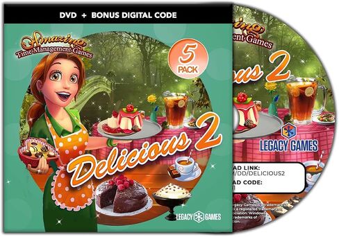 Legacy Games Time Management Games for PC: Delicious (5 Game Pack) - PC DVD with Digital Download Codes in Saudi Arabia