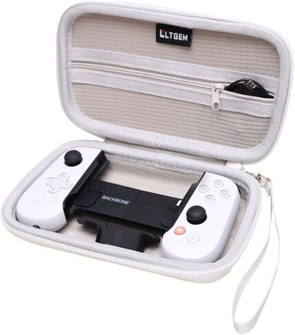 LTGEM case for Backbone One Mobile Gaming Controller, Handheld Gaming Console Portable Travel Holder, Extra Mesh Pocket for Cables Power Bank Accessories - black in Saudi Arabia