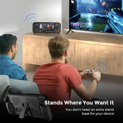 حافظة واقية بمسند سطح البخار 2023، غطاء واقي من مادة TPU من Qunland مع قاعدة حامل، لوحة تتبع وأزرار L4/L5/R4/R5 واقيات سيليكون لسطح البخار، وملحقات قبضة مضادة للخدش على سطح البخار in Kuwait