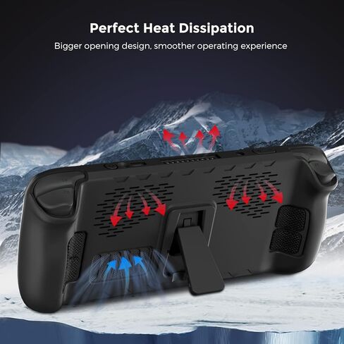 حافظة واقية بمسند سطح البخار 2023، غطاء واقي من مادة TPU من Qunland مع قاعدة حامل، لوحة تتبع وأزرار L4/L5/R4/R5 واقيات سيليكون لسطح البخار، وملحقات قبضة مضادة للخدش على سطح البخار in Kuwait