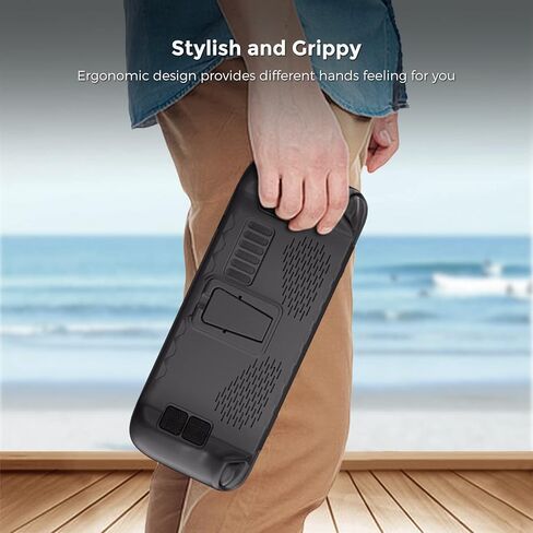 حافظة واقية بمسند سطح البخار 2023، غطاء واقي من مادة TPU من Qunland مع قاعدة حامل، لوحة تتبع وأزرار L4/L5/R4/R5 واقيات سيليكون لسطح البخار، وملحقات قبضة مضادة للخدش على سطح البخار in Kuwait