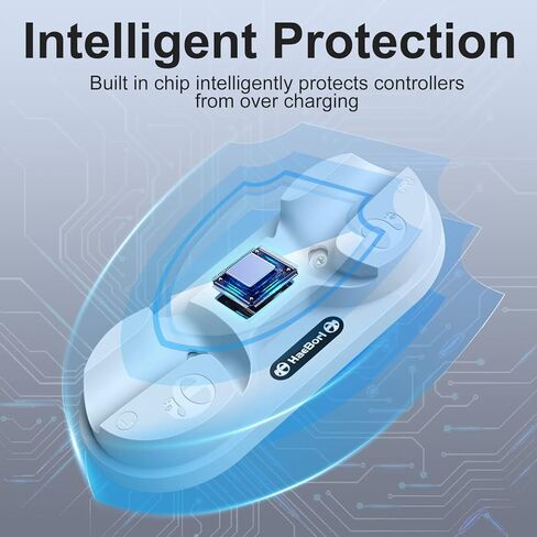 قاعدة شحن PSVR 2، قاعدة شحن PSVR2 متوافقة مع وحدة تحكم PSVR2، شاحن وحدة تحكم PSVR2 مع مؤشر LED، حامل شاحن PSVR 2 مع ملحقات 4 مشبك مغناطيسي من النوع C وكابل من النوع C in Kuwait
