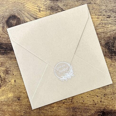 You Are Invited Envelope Seals- 60 clear Stickers for Wedding Invitations, Waterproof Invitation Stickers for Wedding, DIY Handmade Labels for Wedding Invitations, 1.5 inch in Kuwait