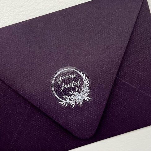 You Are Invited Envelope Seals- 60 clear Stickers for Wedding Invitations, Waterproof Invitation Stickers for Wedding, DIY Handmade Labels for Wedding Invitations, 1.5 inch in Kuwait