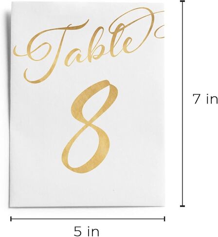 21-40 أرقام طاولة الزفاف الذهبية، أرقام الطاولة على مخزون البطاقات الثقيلة، بطاقات طاولة الزفاف، بطاقات 5 × 7 مزدوجة الجوانب in Kuwait