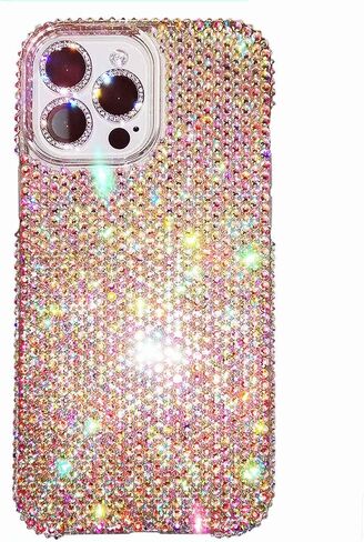 حافظة Teazgopx Bling rhinestone iPhone 13 Pro Max للنساء والفتيات - أكثر من 1500 قطعة ألماس لاصقة يدويًا عالية الجودة + واقي غطاء عدسة الكاميرا لهاتف iPhone 13 Pro Max-AB in Kuwait