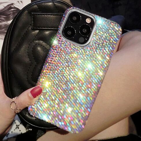 حافظة Teazgopx Bling rhinestone iPhone 13 Pro Max للنساء والفتيات - أكثر من 1500 قطعة ألماس لاصقة يدويًا عالية الجودة + واقي غطاء عدسة الكاميرا لهاتف iPhone 13 Pro Max-AB in Kuwait