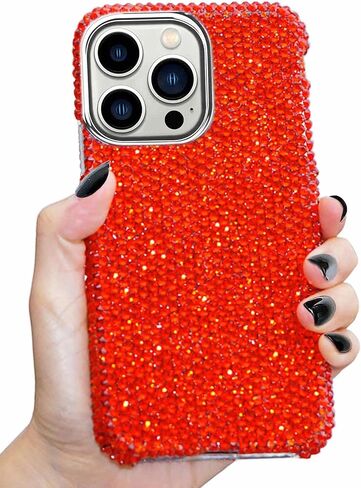 حافظة Teazgopx Bling rhinestone iPhone 13 Pro Max للنساء والفتيات - أكثر من 1500 قطعة ألماس لاصقة يدويًا عالية الجودة + واقي غطاء عدسة الكاميرا لهاتف iPhone 13 Pro Max-AB in Kuwait