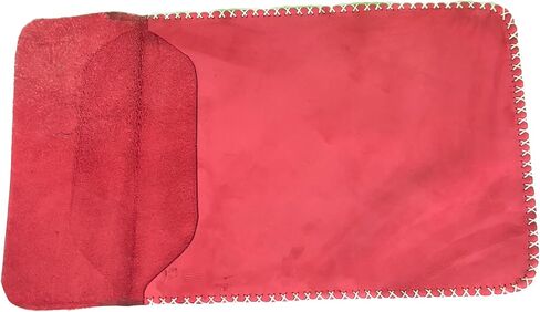 حافظة جلدية للكمبيوتر المحمول والكمبيوتر اللوحي 2 في 1 وبساط مكتب - جلد فاخر مصنوع يدويًا 100% مخيط يدويًا - من GAMTCHA (13 بوصة × 9.8 بوصة، أحمر) in Kuwait