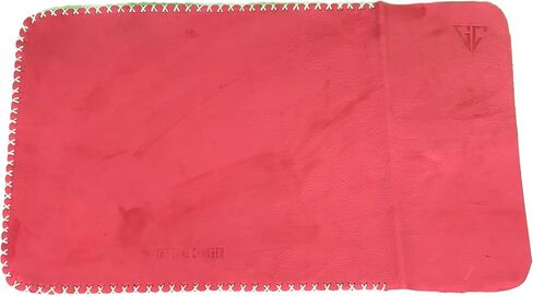 حافظة جلدية للكمبيوتر المحمول والكمبيوتر اللوحي 2 في 1 وبساط مكتب - جلد فاخر مصنوع يدويًا 100% مخيط يدويًا - من GAMTCHA (13 بوصة × 9.8 بوصة، أحمر) in Kuwait