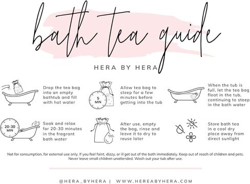 شاي حمام الزهور | حمام أعشاب نقع | شاي الحوض للتخلص من السموم والاسترخاء | شاي حوض الاستحمام العضوي الطبيعي | 4 أكياس في علبة | صنع يدوي in Kuwait