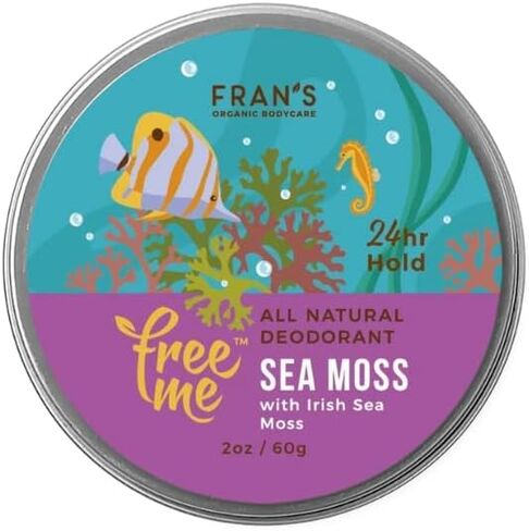 مزيل العرق الكريمي الطبيعي FreeMe Natural Bodycare من فران للرجال والنساء (الطحالب الأيرلندية العضوية) - خالي من الألومنيوم، رائحة ترابية، يدوم طويلاً وفعال لتغطية طوال اليوم، 2 أونصة in Saudi Arabia