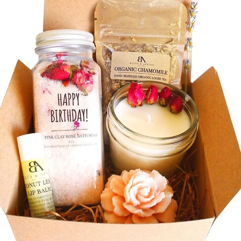 Beets and Apples Lavender Spa Gift Basket, Christmas Gift Baskets for Women, Holiday Gift Ideas for Her, Care gift pacakge, Lavender Spa Gift Set Handmade in USA (French Lavender) in Kuwait